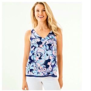 Lily Pulitzer Holy Flockamolie Florin Reversible Top/cami
